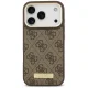 Guess 4G Logo Plate MagSafe dėklas telefonui iPhone 17 Pro, rudas
