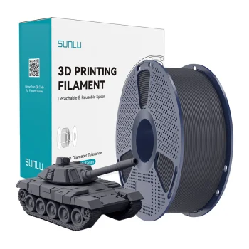 Sunlu PLA+ High-Speed 3D spausdintuvo plastikas 1.75 mm, pilkas