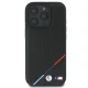BMW dėklas iPhone 16 Pro telefonui M Perforated Tricolor Line MagSafe, juodas