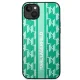 Karl Lagerfeld Monogram Stripe dėklas, skirtas iPhone 14 Plus, žalias
