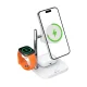 Belaidis įkroviklis 4-in-1 Acefast E39 Qi2.2 25W su naktine lempute, baltas
