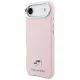 Karl Lagerfeld Karl & Choupette Head Pins Saffiano MagSafe dėklas iPhone Air, rožinis