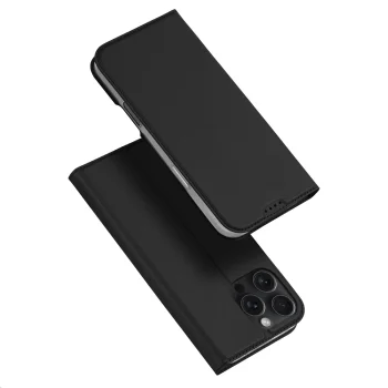 Dux Ducis iPhone 16 Pro Wallet Case Skin Pro, Black