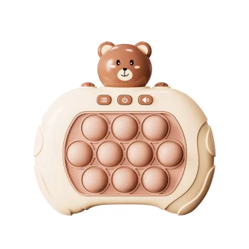 Electronic Pop It Game Maxlife MXPS-100 Bear Sensory Fidget Toy for Kids, beige