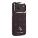 Guess Stripe Peony 4G MagSafe dėklas skirtas iPhone 17 Pro / 18 Pro, bordo