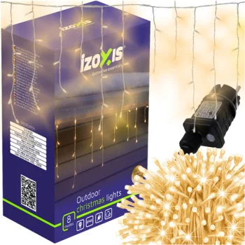 Izoxis 00026710 LED varvekliai, 300 LED, 15m, šiltai balta
