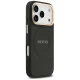 Guess dėklas iPhone 17 Pro telefonui PU Peony Hot Stamp MagSafe, juodas