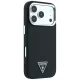 Dėklas Guess Grained Triangle Logo MagSafe telefonui iPhone 17 Pro / 18 Pro, juodas