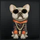 Nimmy Crossbody Glasses Cool Dog rankinė per petį, juoda