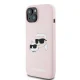 Karl Lagerfeld Silicone Karl & Choupette MagSafe dėklas iPhone 15 (6.1\"), rožinis