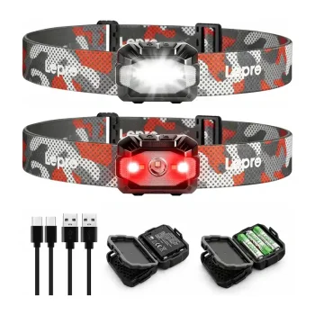 Galvos žibintuvėlių rinkinys Lepro 320023-2 USB, 300 lm, 2 vnt.