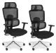 ModernHome Ergonomic Office Chair with Adjustable Headrest and Lumbar Support, Black