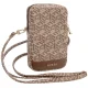 Telefono krepšelis Guess Zip GCube Bottom Stripe, rudas