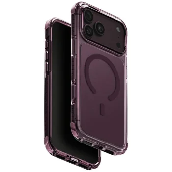Uniq Combat Magclick Charging dėklas telefonui iPhone 18 Pro Max / 17 Pro Max, bordo