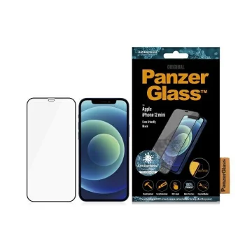 Apsauginis stiklas PanzerGlass E2E Super+ skirtas iPhone 12 mini, juodas