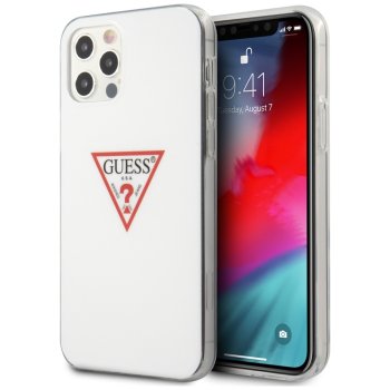 Guess iPhone 12 / 12 Pro Case Triangle Collection, White