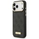 Guess 4G Logo Plate MagSafe dėklas, skirtas iPhone 17 Pro Max, juodas