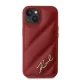 Karl Lagerfeld dėklas iPhone 15 / 14 / 13 Diagonal Quilted Script, raudonas