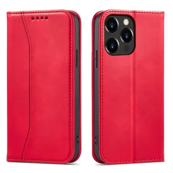 „Magnet Fancy“ atverčiamasis dėklas „iPhone 14 Pro Max“, raudonas