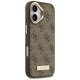 Guess 4G Logo Plate MagSafe dėklas iPhone 17, rudas