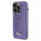 Guess dėklas iPhone 13 / 13 Pro modeliams Sequin Script Metal, violetinis