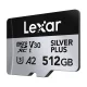 Lexar High-Performance Silver Plus microSDXC atminties kortelė 512GB su adapteriu