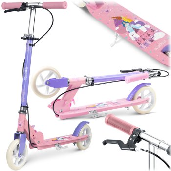 Ricokids Kodi vaikiškas paspirtukas, 145mm ratai, rožinis