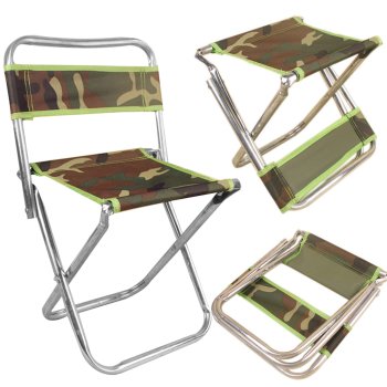 Folding Camping and Fishing Chair with Backrest