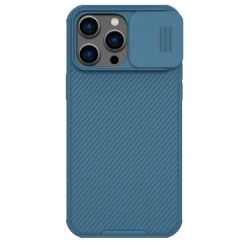 Nillkin CamShield Pro dėklas iPhone 14 Pro Max telefonui su kameros užsklanda, mėlynas