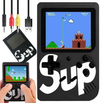 Mini Console Portable, Retro Games, 400 Games, 3.0", TV Connection, Black