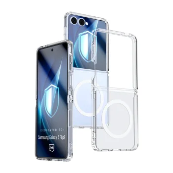 Dėklas 3mk Armor MagCase skirtas Samsung Galaxy Z Flip 7, skaidrus