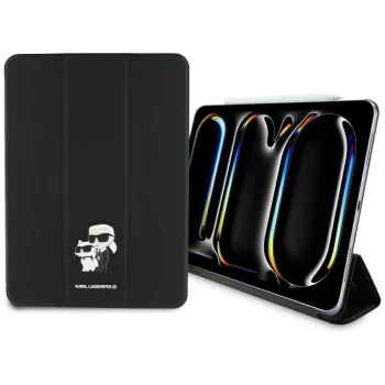 Atverčiamasis dėklas Karl Lagerfeld Saffiano iPad Pro 11" 2024, juodas