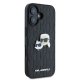 Karl Lagerfeld Monogram Karl & Choupette dėklas iPhone 16 Plus, juodas
