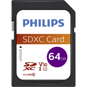Philips 64GB SDXC atminties kortelė Class 10 UHS-I U1 (FM64SD55B/00)