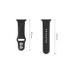 Tech-Protect Silicone dirželis Apple Watch 44 / 45 / 46 / 49 mm, juodas