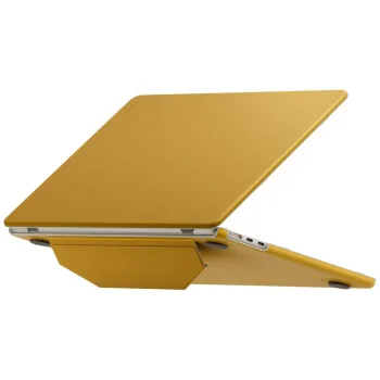 Nešiojamojo kompiuterio dėklas Uniq Lyden Versa, MacBook Air 13", su stovu, geltonas