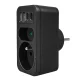 Tinklo šakotuvas Maclean MCE249 F/B 2 lizdai, 2x USB-A 18W, 2x USB-C PD 20W, juodas