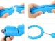 Mankštos lankas Hula Hoop su svoriu ir masažo elementais, reguliuojamas, mėlynas