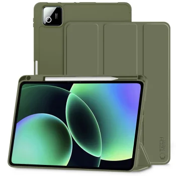 Atverčiamas planšetinio kompiuterio dėklas Tech-Protect SmartCase Pen Xiaomi Pad 11.2", žalias