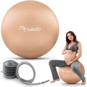 Nukido NS-951 gimnastikos ir nėštukių kamuolys 65 cm, smėlio spalvos