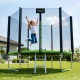 Sodo batutas 4Fizjo CLASSIC 252 cm (8FT) su apsauginiu tinklu ir kopėčiomis, žalias/juodas