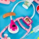 Kids Doctor Play Set in Case KX2947 35 Pieces White/Pink