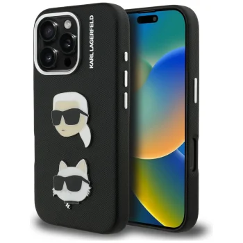 Karl Lagerfeld dėklas iPhone 16 Pro Max, juodas