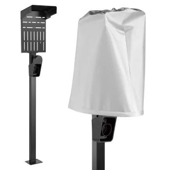 Maclean MCE456 plieninis EV ir PHEV įkroviklių stovas, 15 kg maks., juodas