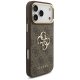 Guess 4G Classic Logo dėklas su dirželiu iPhone 17 Pro Max, rudas