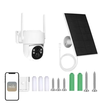 MOES WCM-J10-S 4MP Wi-Fi lauko IP vaizdo kamera su saulės moduliu