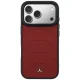 Mercedes Leather Mesh with Bow Line MagSafe dėklas iPhone 17 Pro Max, raudonas