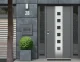 Wall-Mounted Mailbox with Newspaper Holder ModernHome, Galvanized Steel, Anthracite