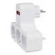 Maclean MCE224G Elektros Skirstytuvas su 4 Lizdais ir Jungikliu, Schuko, Baltas