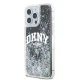 DKNY dėklas iPhone 13 Pro Max telefonui Liquid Glitter Big Logo, juodas